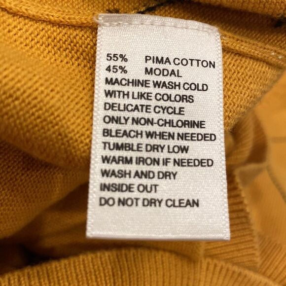 Greg Norman Golf Sweater Yellow V-Neck size Large - Picture 14 of 16